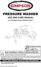 Notice Simpson 95003 Nettoyeur haute pression