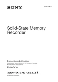 Notice SONY PMW-EX30 Mémoire Flash