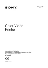 Notice SONY UP-25MD Imprimante