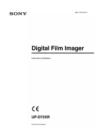 Notice SONY UP-D72XR Imprimante