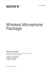 Notice SONY UWP-V6 Microphone