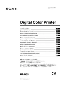 Notice SONY UP-D55 Imprimante