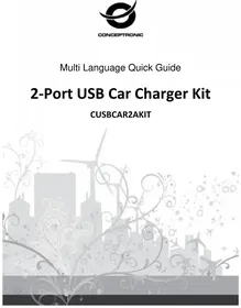 Notice CONCEPTRONIC CUSBCAR2AKIT Chargeur de piles