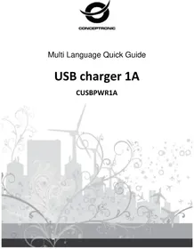 Notice CONCEPTRONIC CUSBPWR1A Chargeur téléphone portable