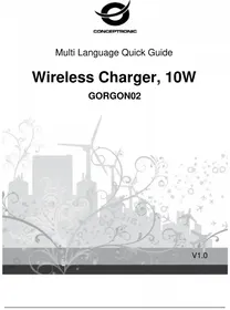 Notice CONCEPTRONIC GORGON02 Chargeur de batterie