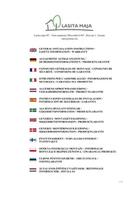 Notice Weka PARADIES Tente