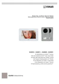 Notice Vimar K40910 Interphone