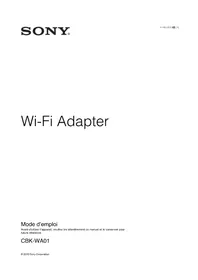 Notice SONY CBK-WA01 Antenne WiFi
