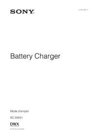 Notice SONY BC-DWX1 Chargeur de piles