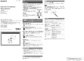 Notice SONY ECM-77BMP Microphone