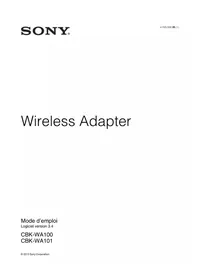 Notice SONY CBK-WA101 Antenne WiFi