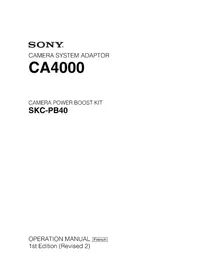Notice SONY CA4000 Appareil photo