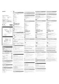 Notice SONY MEAD-SD02 Lecteur de mémoire