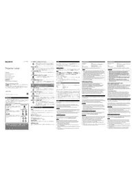Notice SONY LMP-C281 Accessoire de projecteur