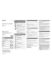 Notice SONY PK-F60LA4 Accessoire de projecteur