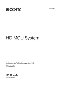Notice SONY PCS-MCS1 Système de vidéo conférence