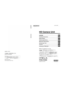 Notice SONY PCSA-CXG80 Système de vidéo conférence