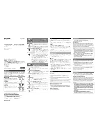 Notice SONY PK-F60LA3 Accessoire de projecteur
