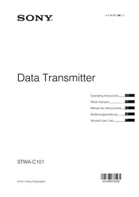 Notice SONY STWA-C101 Récepteur TV