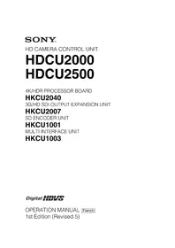 Notice SONY HDCU-2000 Non catégorisé