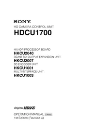 Notice SONY HDCU-1700 Non catégorisé