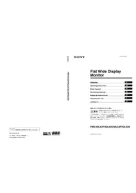 Notice SONY FWD-32LX2F Non catégorisé