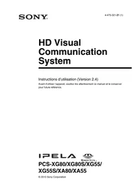 Notice SONY PCS-XG55 Système de vidéo conférence