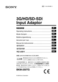 Notice SONY BKM-250TG Non catégorisé