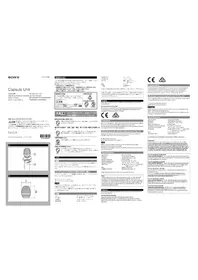 Notice SONY CU-C31 Microphone