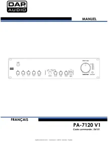 Notice DAP-Audio PA-7120 Table de mixage