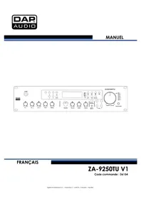 Notice DAP-Audio ZA-9250TU Récepteur audio