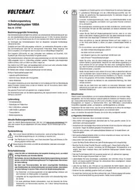 Notice VOLTCRAFT QUICK START SYSTEM 1000A Chargeur de batterie