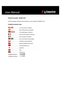 Notice KINGSTON DATATRAVELER 4000 G2 Clé USB