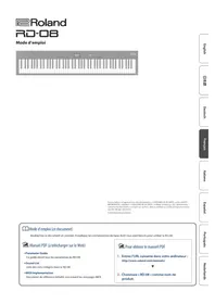 Notice ROLAND RD-08 Instrument de musique