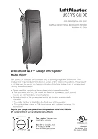Notice LiftMaster 8500W Porte de garage