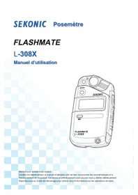Notice SEKONIC FLASHMATE L-308X Non catégorisé