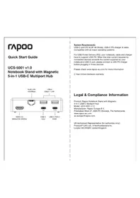 Notice RAPOO UCS-5001 Agrafeuse