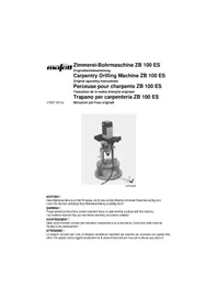 Notice Mafell ZB 100 ES Perceuse