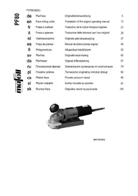 Notice Mafell PF80 Rabot