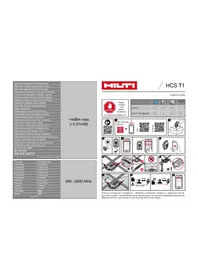 Notice HILTI HCS T1 équipements de mesure