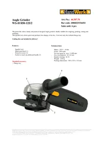 Notice Handwerk WS-H 850-125/2 Broyeur