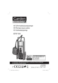 Notice Garden Feelings GFSP 550 Pompe à eau