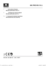 Notice McKenzie MK PRO-RH 18 LI Marteau