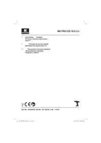 Notice McKenzie MK PRO-CD 18-2 LI-I Perceuse