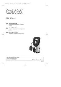 Notice CMI SP 1000 Pompe à eau