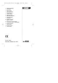 Notice CMI BH 850 Marteau