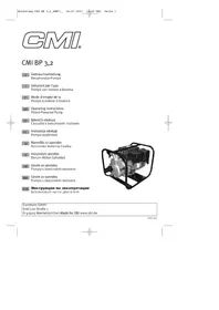 Notice CMI BP 3.2 Pompe à eau