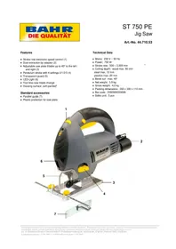 Notice Max Bahr ST 750 PE Scie