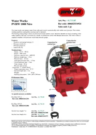 Notice Proviel PVHW 1000 NIRO Pompe à eau