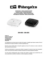 Notice Orbegozo SW 4915 Pince pour croque monsieur